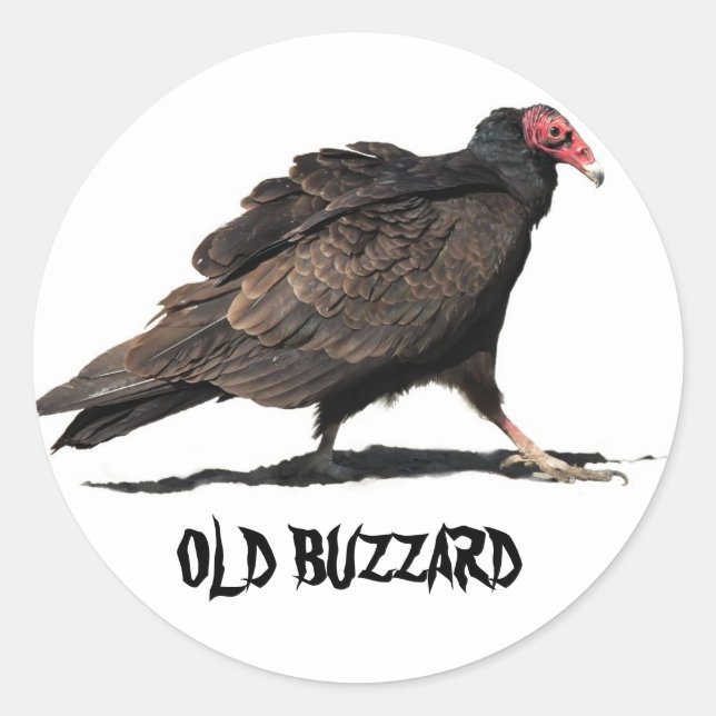 OLD BUZZARD CLASSIC ROUND STICKER (Front)