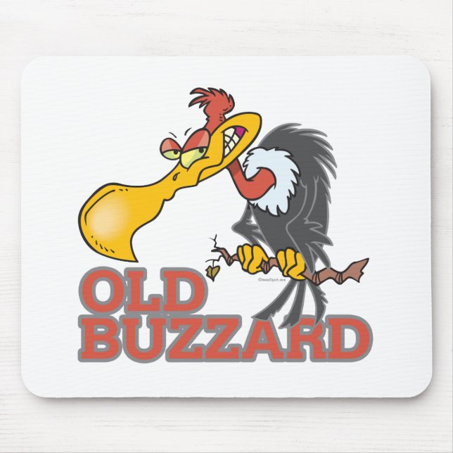 old buzzard funny cartoon character mouse mat (Front)