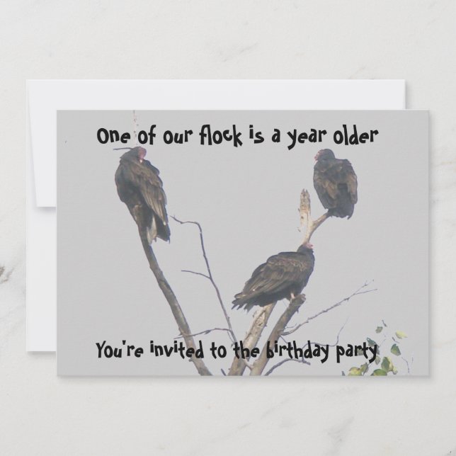 Old Buzzards Party Invitation Must Customise (Front)