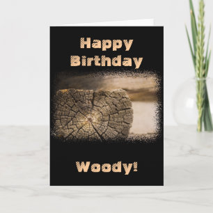 Old Cabin Textures Birthday Card
