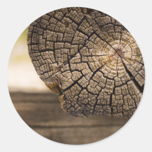 Old Cabin Wood Textures Classic Round Sticker
