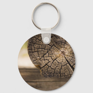 Old Cabin Wood Textures Key Ring