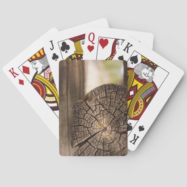 Old Cabin Wood Textures Playing Cards (Back)