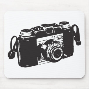Old camera mouse mat