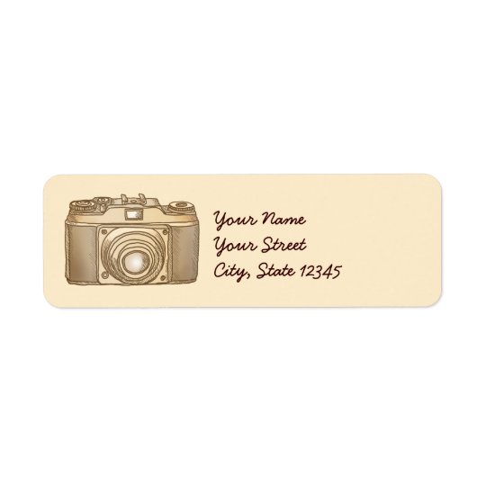 Old Camera Return Address Label