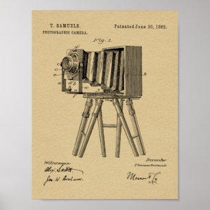 Old Camera Tripod Patent Art Drawing Print
