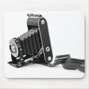 old camera with film mouse mat