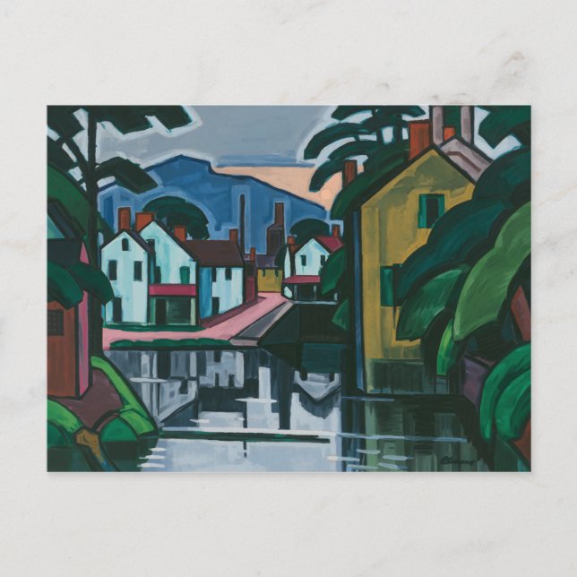 “Old Canal Port” art postcard (Front)