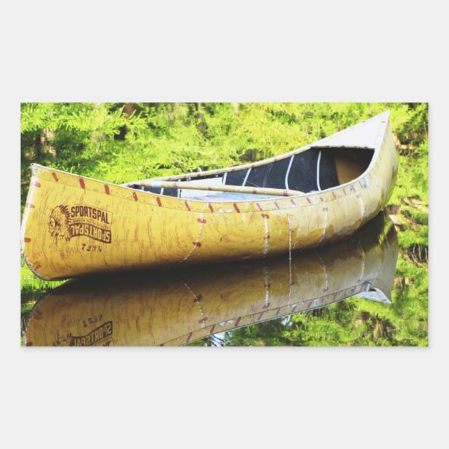 Old Canoe Rectangular Sticker (Front)