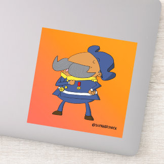 Old Cap Cartoon Captain Sticker