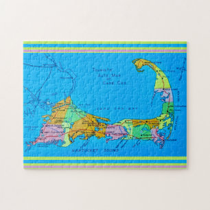 Old Cape Cod Tourist Map Jigsaw Puzzle