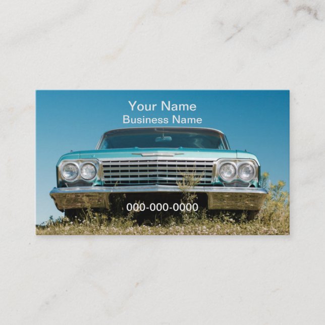 Old Car Business Card (Front)