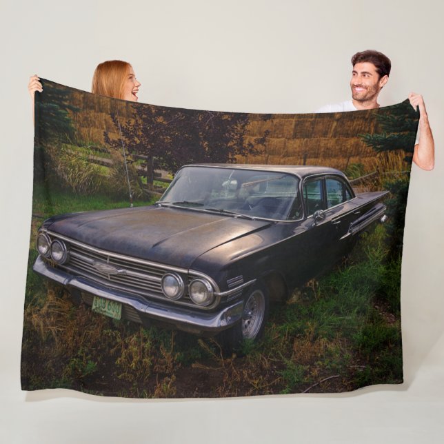 OLD CAR FLEECE BLANKET (In Situ)
