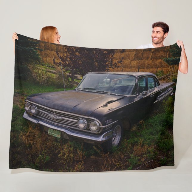 OLD CAR FLEECE BLANKET (In Situ)