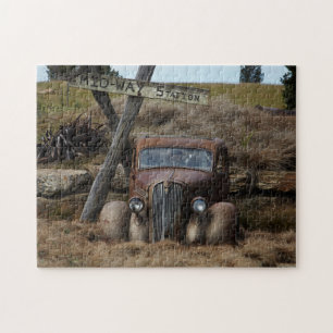 Old car jigsaw puzzle