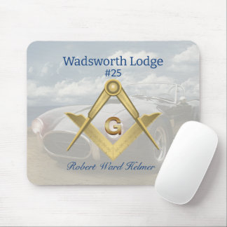 Old Car Masonic Mouse Mat