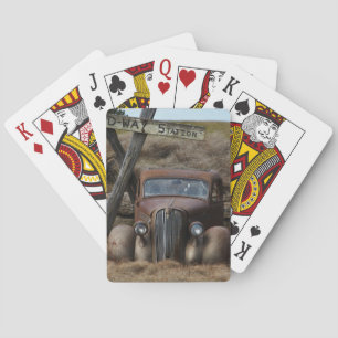 Old car playing cards