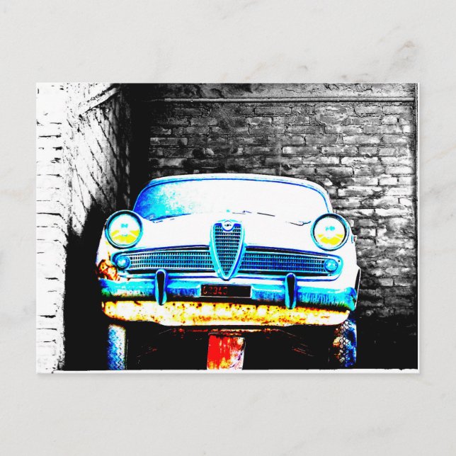 Old car postcard (Front)