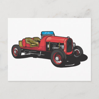 Old Car (Red) Postcard