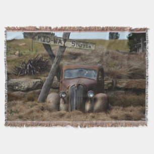 Old car throw blanket