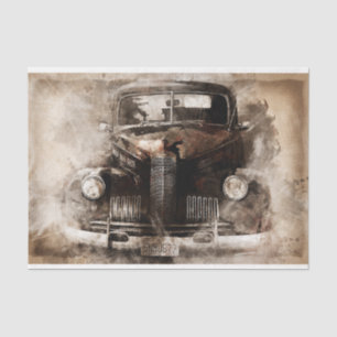 Old Car Vintage Decoupage Tissue Paper