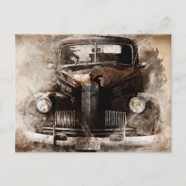 Old Car Vintage Postcard (Front)