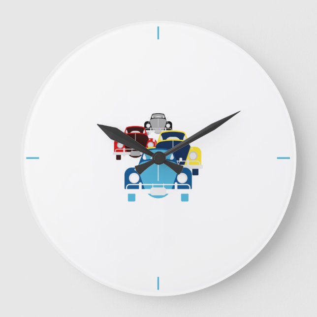 Old Cars Large Clock (Front)