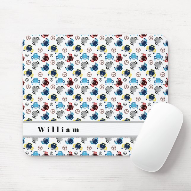 Old Cars Mouse Mat (With Mouse)