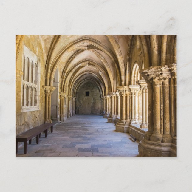 Old Cathedral Cloister Hallway Postcard (Front)