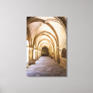 Old Cathedral Cloister Walkway Canvas Print