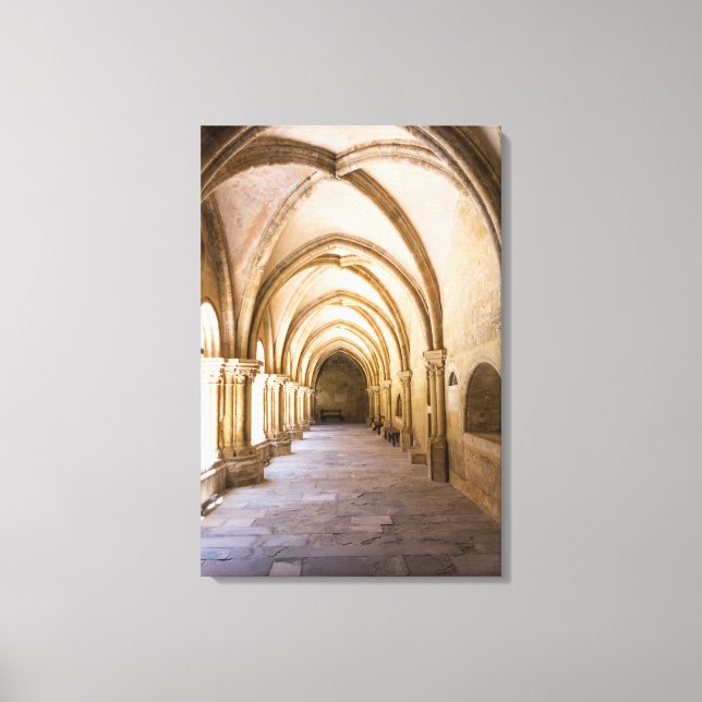 Old Cathedral Cloister Walkway Canvas Print (Front)