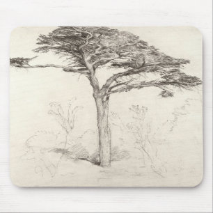 Old Cedar Tree in Botanic Garden, Chelsea, 1854 (p Mouse Mat