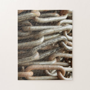 Old Chain Photo Puzzle with Gift Box