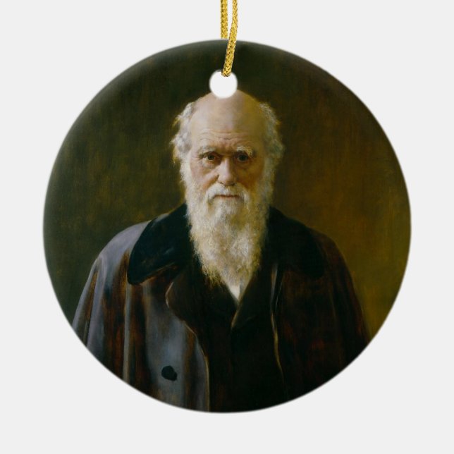 Old Charles Darwin Atheist A  Ornament (Front)
