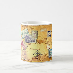 old chart of the Caribbean Coffee Mug
