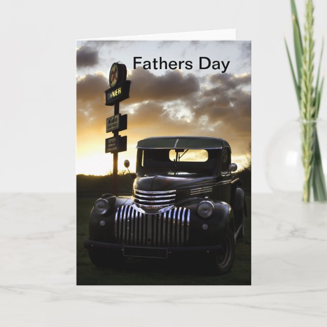 Old Chevy Truck Fathers Day Card (Front)