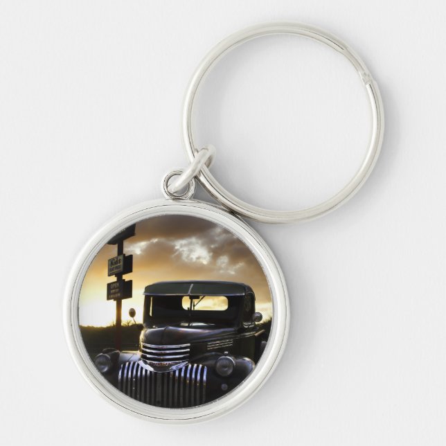 Old Chevy Truck  Keychain/Keyring Key Ring (Front)