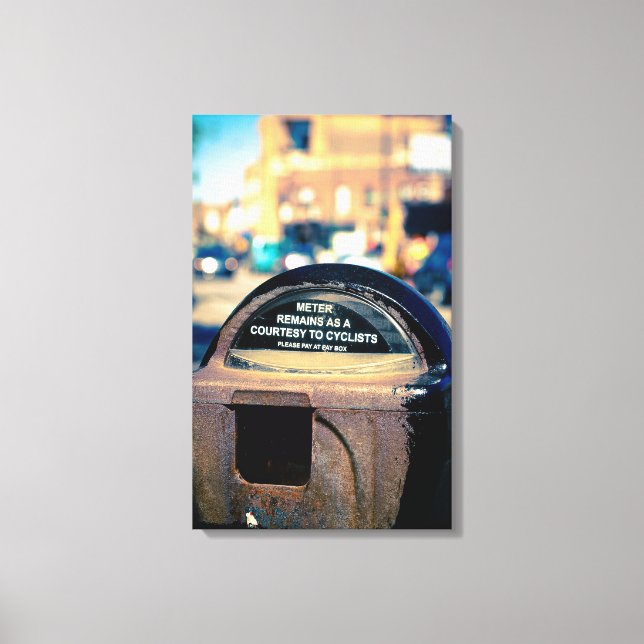 Old Chicago parking metre Canvas Print (Front)