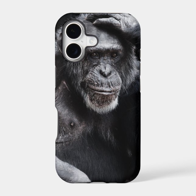 Old Chimpanzee iPhone case (Back)