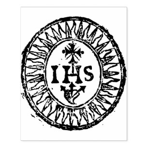 Old Christogram   Rubber Stamp