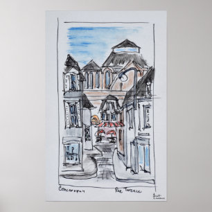 Old Church Concarneau Rue Turenne, Brittany Poster