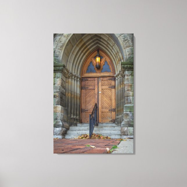 Old Church Doors in Detroit Canvas Print (Front)