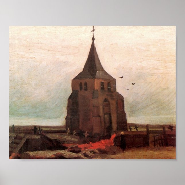 Old Church Tower at Nuenen Van Gogh Fine Art Poster (Front)