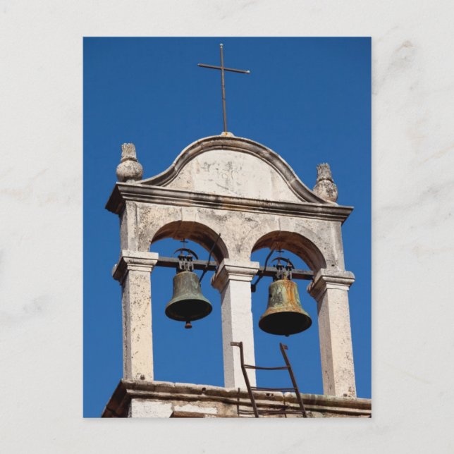 Old Church Twin Bells Postcard (Front)