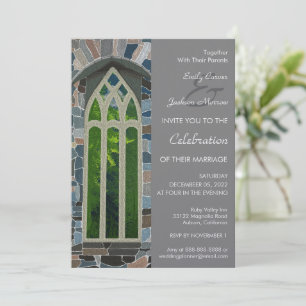 Old Church Wedding Invitation