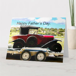 Old Citroen Car on A Trailer in France Card