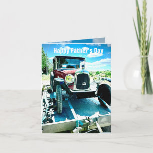 Old Citroen Car on Trailer in France Father’s Day Card