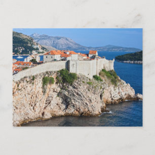 Old City of Dubrovnik on a High Cliff Postcard