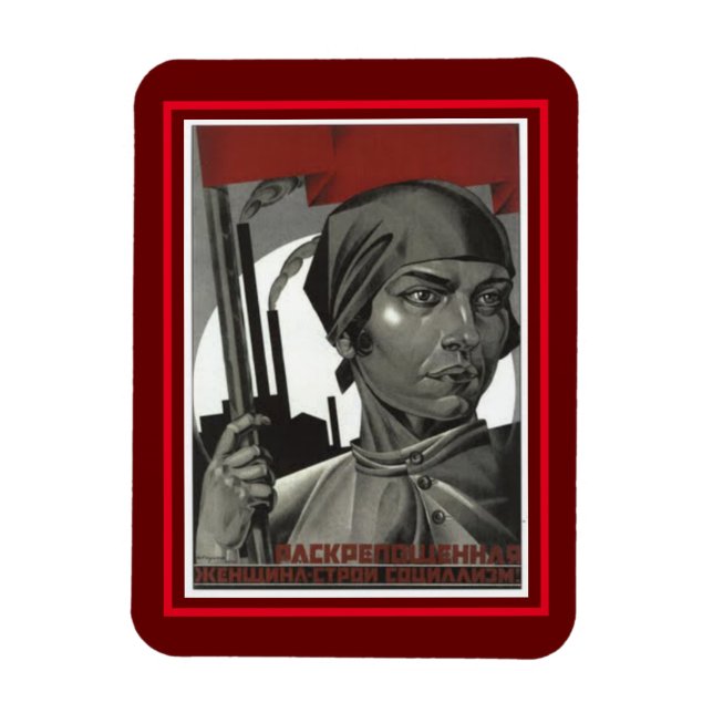 Old Classic 1926 Soviet Poster Woman Magnet (Vertical)