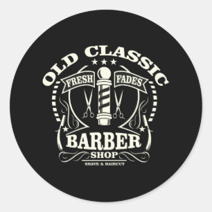 Old Classic Barber Classic Round Sticker